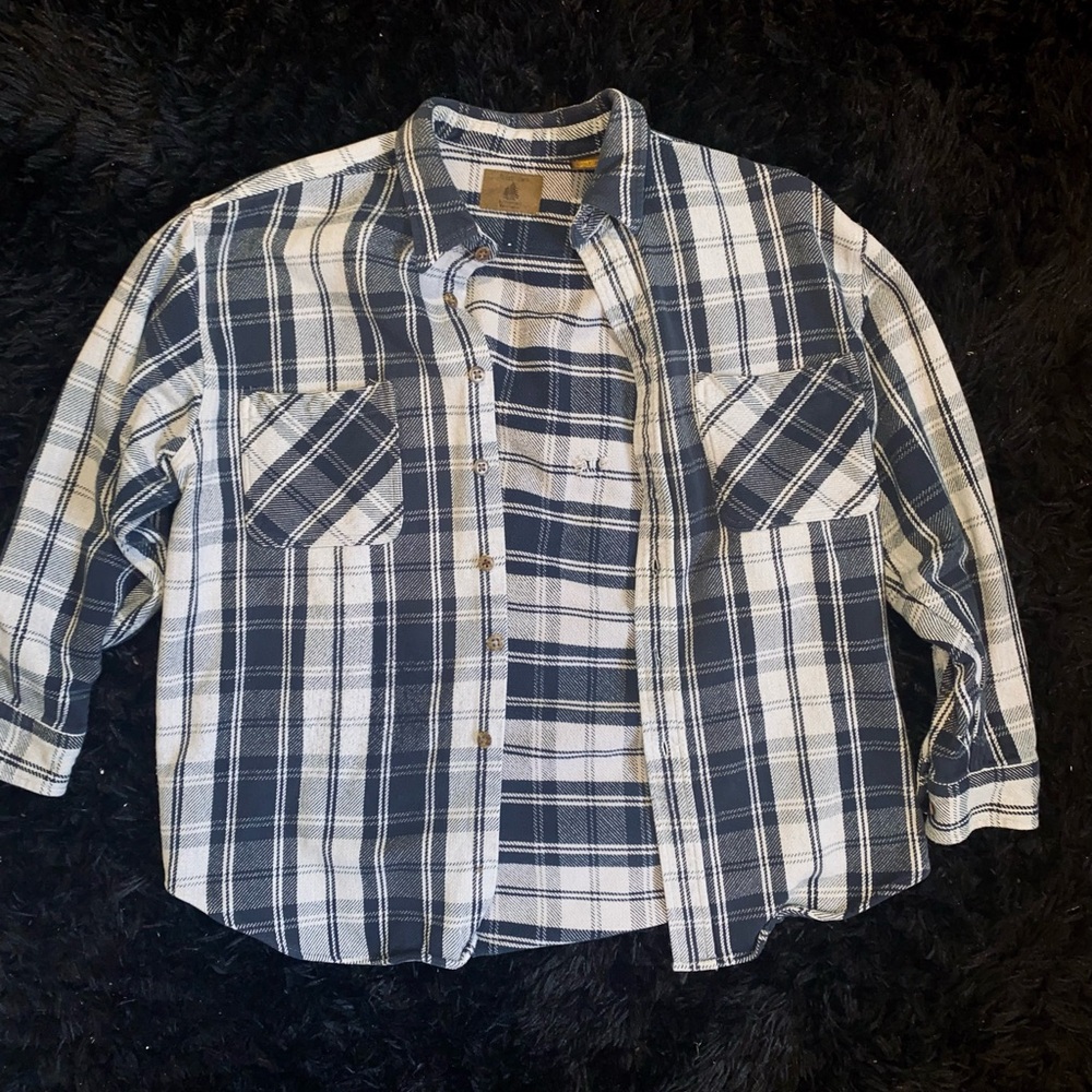 Plaid Button-Up Shirt